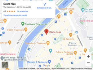 mappa localizzazione pin mauna yoga centro testaccio via rubattino 1 00153 Roma